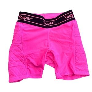 Youper Youth Padded Compression Softball Sliding Shorts Pink Size Medium